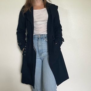 Button Down Trench Coat with Belt